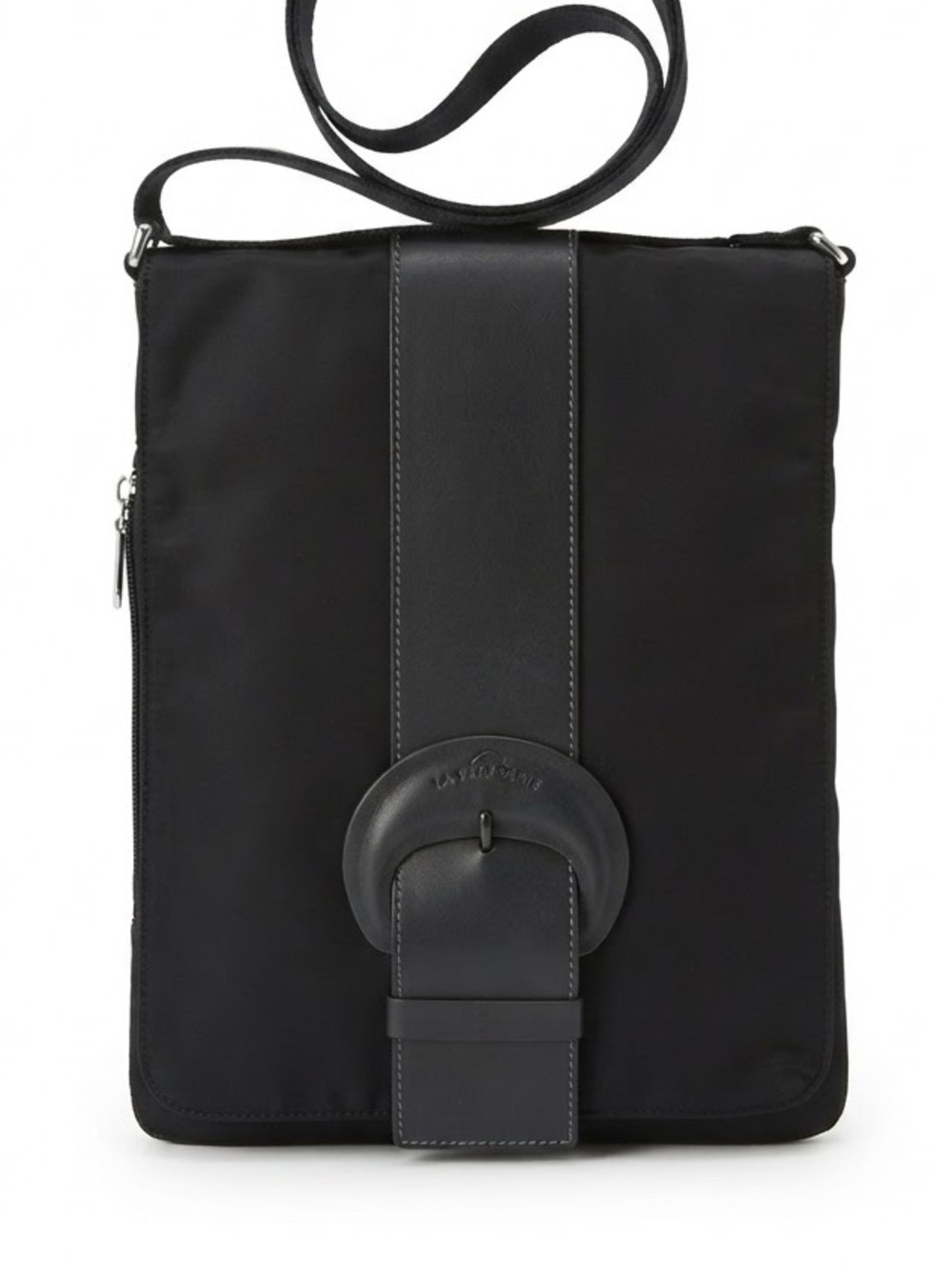 La Bagagetie Black Crossbody Messenger Tote Bag